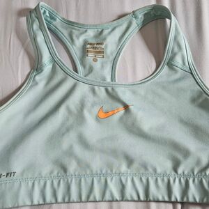 Pre-owned Women's Nike Dri-fit Light Blue Sports Bra Size L